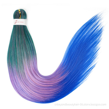 Ombre 20 inch 26 inch Pre Stretched Braiding Hair Easy Braid Hair Synthetic Crochet Braiding Hair